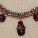 Close up of necklace. I am loving the Venetian glass beads!